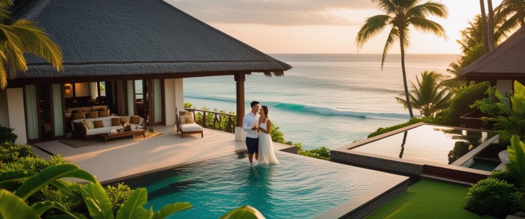 Bali boasts numerous resorts and beaches that are perfect for a romantic honeymoon getaway. For luxury and seclusion, resorts like AYANA Resort and Spa, The Mulia, and COMO Shambhala Estate offer breathtaking views, private villas, and exceptional services.
Couples seeking a more intimate ambiance may prefer boutique resorts like The Chedi Club Tanah Gajah and The Samaya. As for beaches, Seminyak, Nusa Dua, and Jimbaran Bay are popular choices with pristine white sands and crystal-clear waters. Each location offers unique experiences, ensuring that honeymooners find their perfect slice of paradise in Bali. Bali is the best place to visit for honeymoon and Bali is safe for travelers as well.