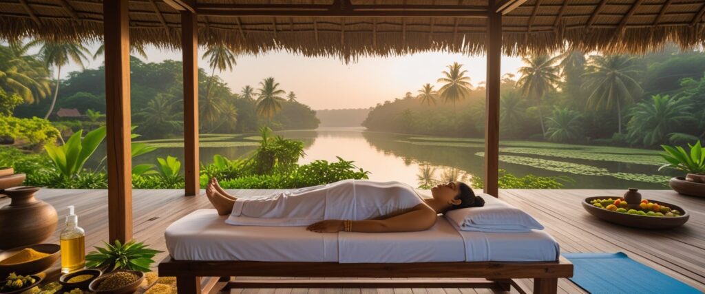Kerala is widely recognized as the home of Ayurveda, an ancient system of natural healing. Many visitors choose to stay in wellness retreats where treatments focus on balance and relaxation. Common therapies include herbal oil massages, detox programs, and yoga sessions.
Centers often sit near beaches or backwaters, combining a natural setting with traditional practices. Kovalam and Varkala both have well-known Ayurvedic resorts that attract international travelers.
These retreats usually offer personalized treatment plans. Guests may receive dietary guidance, meditation sessions, and stress relief therapies. The focus is not only on physical health but also on mental well-being.
Ayurveda in Kerala has become a year-round attraction, with many travelers planning their trip specifically around these experiences.